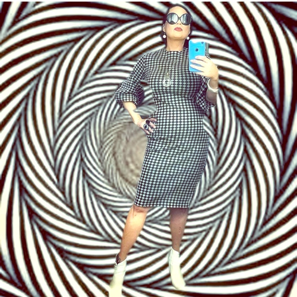 1960’s mod puff sleeve mini dress